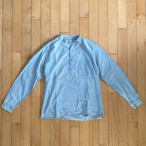 American Apparel Stand Collar Denim Shirt